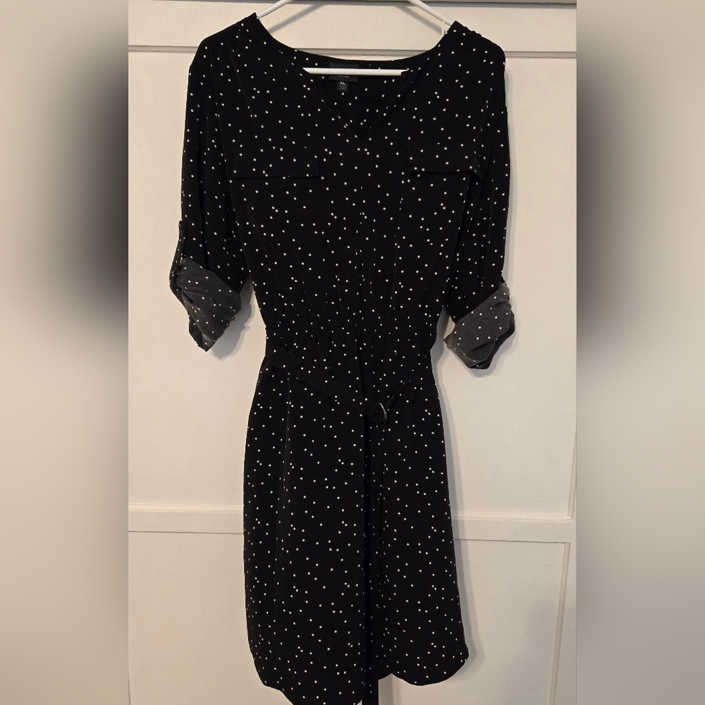Mossimo Supply Co. Black Dress with White Dots